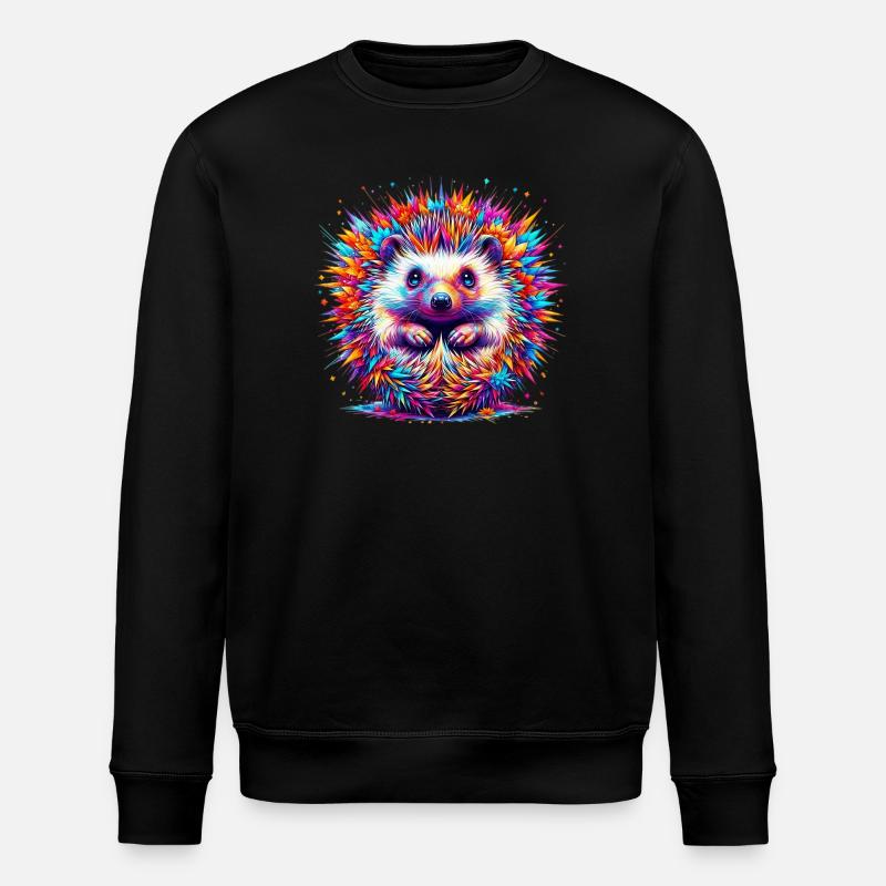 Hedgehog - Stanley/Stella ROLLER Unisex Organic Sweatshirt - black