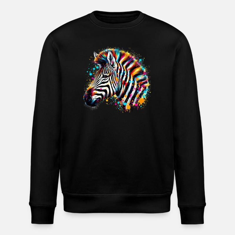 Zebra - Stanley/Stella Unisex Bio-Sweatshirt ROLLER - Schwarz