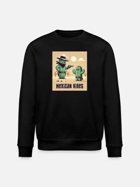 Mexiko Kaktus Design - Stanley/Stella Unisex Bio-Sweatshirt ROLLER - Schwarz