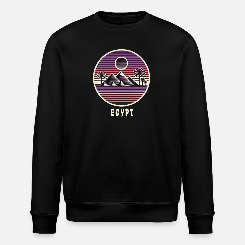 Ägypten Pyramiden Design - Stanley/Stella Unisex Bio-Sweatshirt ROLLER - Schwarz