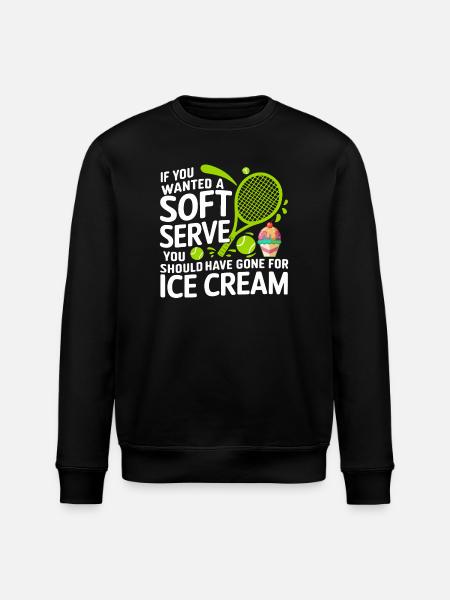 Soft Serve vs Eiscreme Cartoon-Zitat - Stanley/Stella ROLLER Unisex Organic Sweatshirt - black