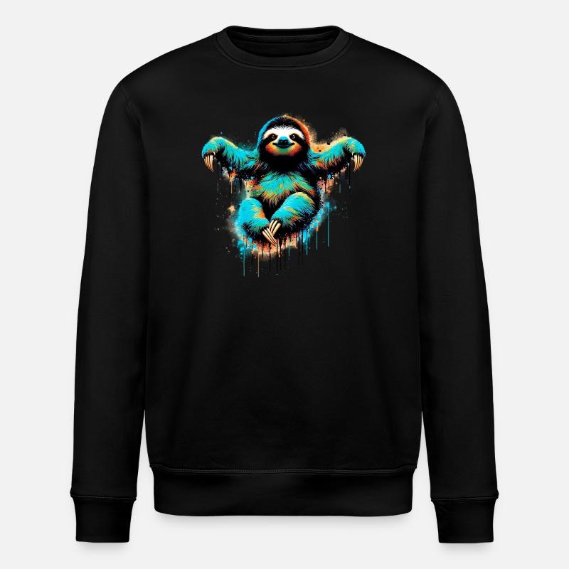 Sloth - Stanley/Stella ROLLER Unisex Organic Sweatshirt - black