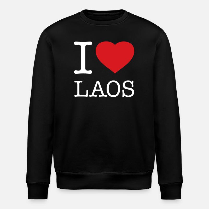 I LOVE LAOS - Stanley/Stella Unisex Bio-Sweatshirt ROLLER - Schwarz