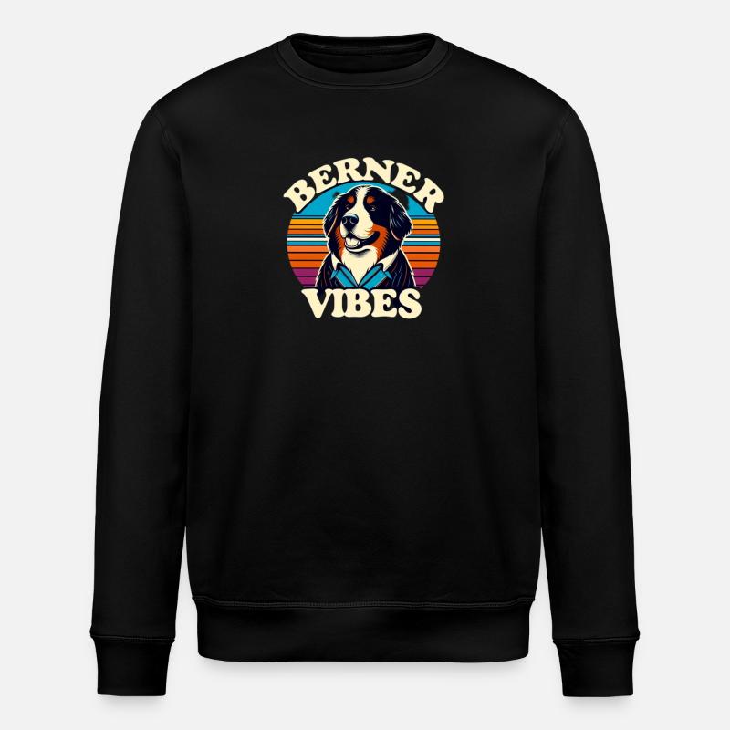 Berner Sennenhund - Stanley/Stella Unisex Bio-Sweatshirt ROLLER - Schwarz