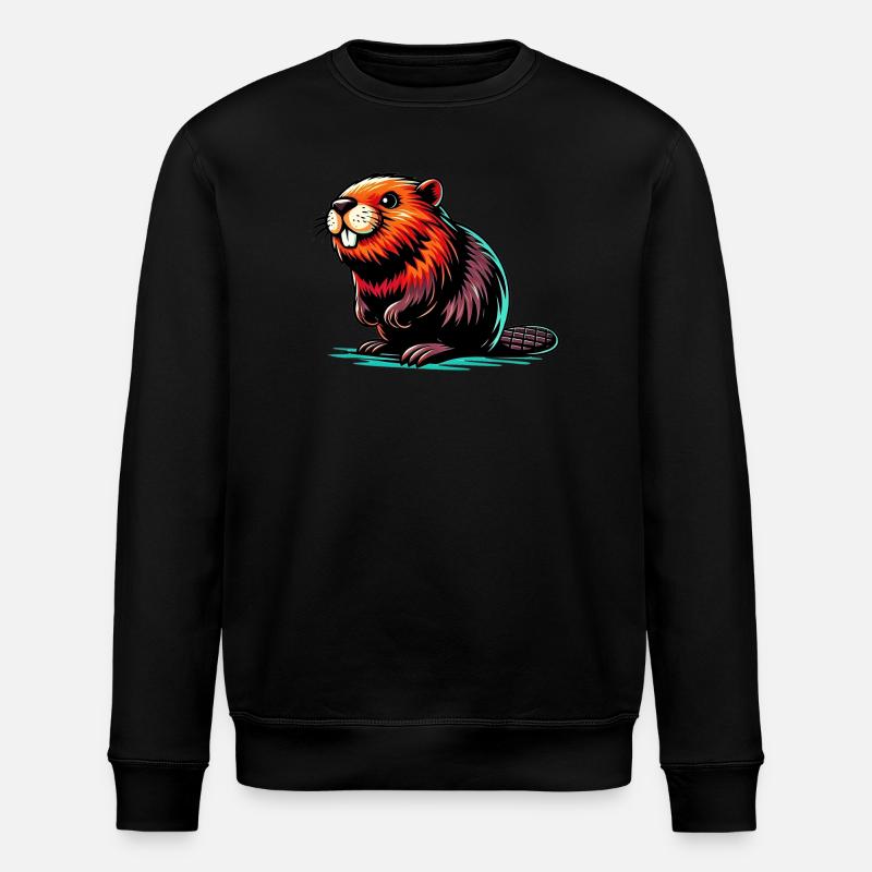 Beaver - Stanley/Stella ROLLER Unisex Organic Sweatshirt - black