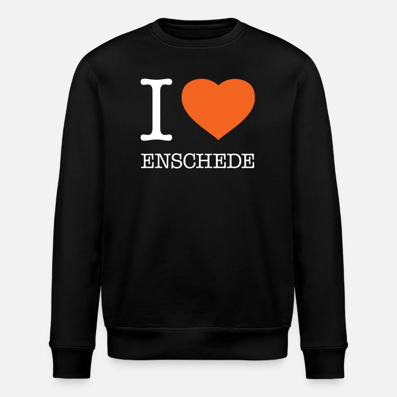 I LOVE ENSCHEDE - Stanley/Stella ROLLER Unisex Organic Sweatshirt - black