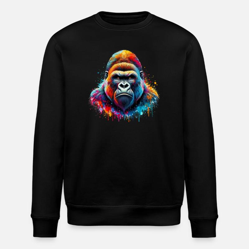 Gorilla - Stanley/Stella Unisex Bio-Sweatshirt ROLLER - Schwarz
