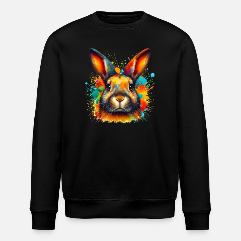 Kaninchen - Stanley/Stella Unisex Bio-Sweatshirt ROLLER - Schwarz