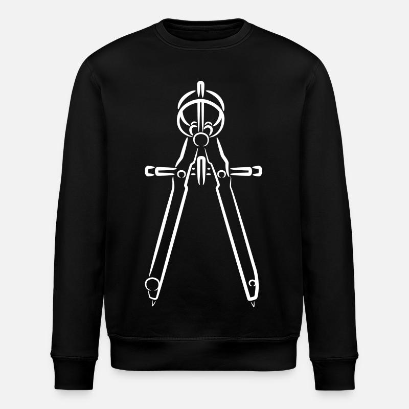 Compass Sketch - Stanley/Stella ROLLER Unisex Organic Sweatshirt - black