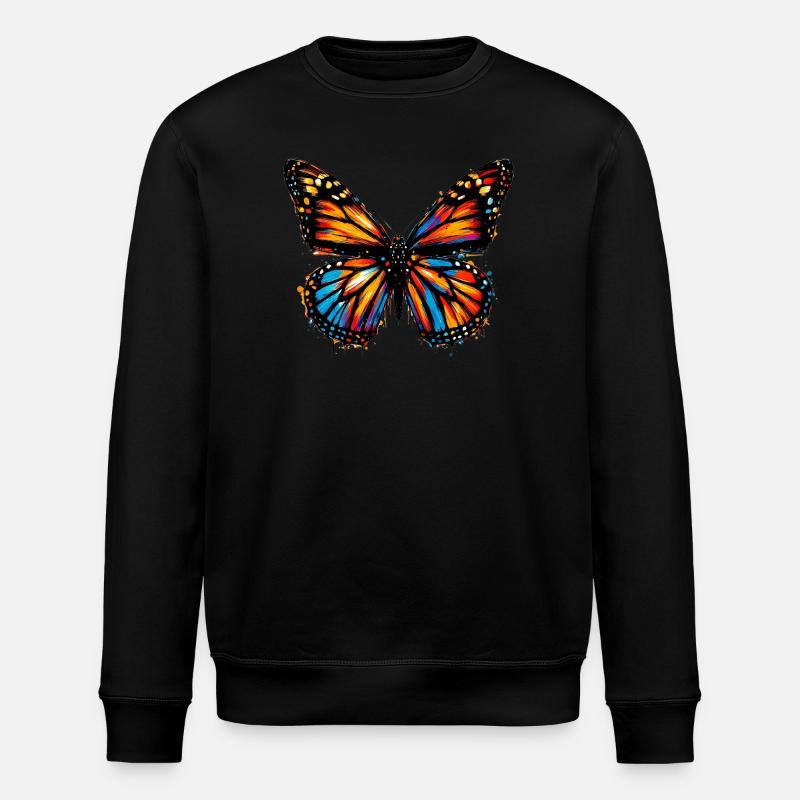 Butterfly - Stanley/Stella ROLLER Unisex Organic Sweatshirt - black