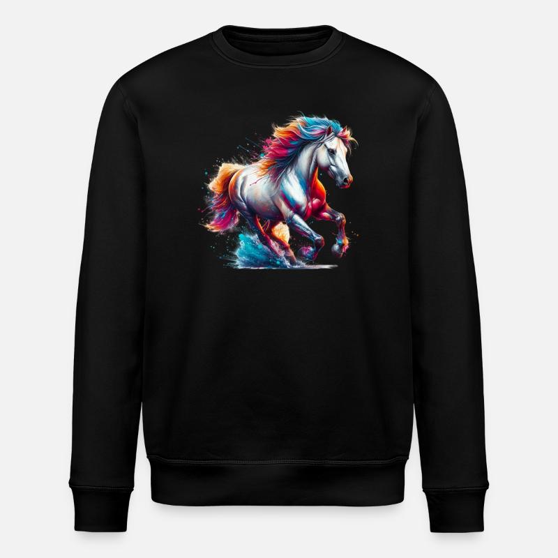 Cheval - Sweat bio ROLLER Stanley/Stella Unisexe - noir