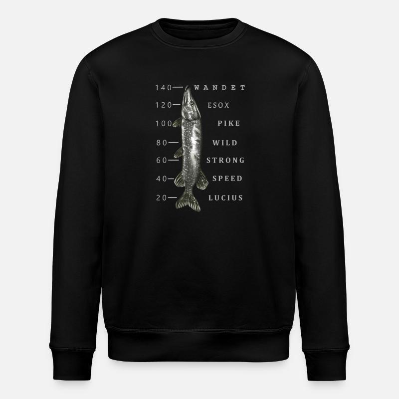 Gros brochet - Sweat bio ROLLER Stanley/Stella Unisexe - noir