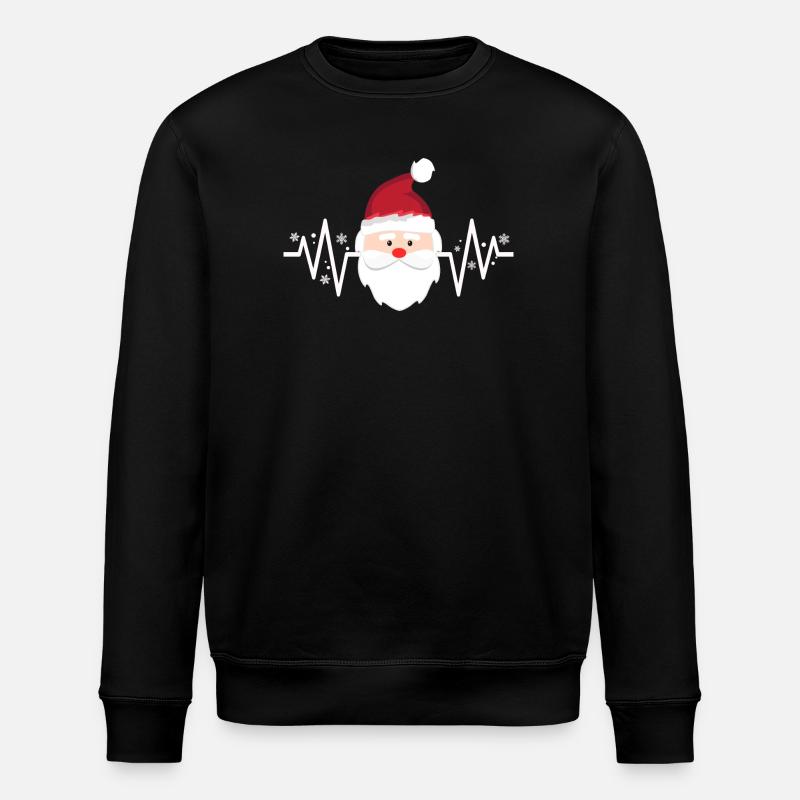 Père Noël Cool Heartbeat - Sweat bio ROLLER Stanley/Stella Unisexe - noir