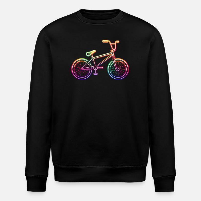 Neon Rainbow BMX Rad - Stanley/Stella Unisex Bio-Sweatshirt ROLLER - Schwarz