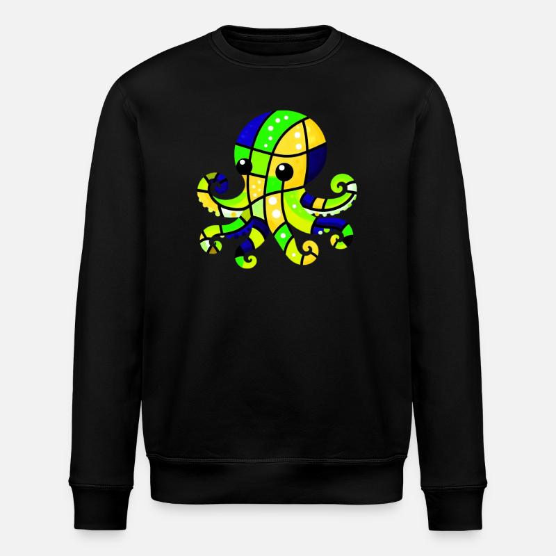 Octopus - Stanley/Stella ROLLER Unisex Organic Sweatshirt - black