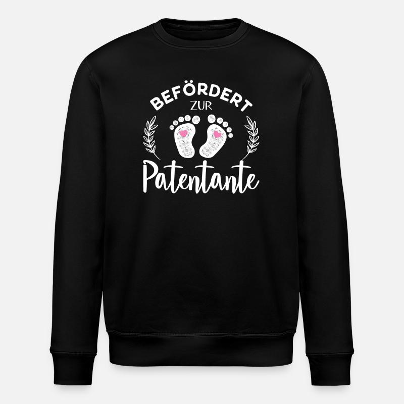 Befördert zur Patentante - Stanley/Stella Unisex Bio-Sweatshirt ROLLER - Schwarz