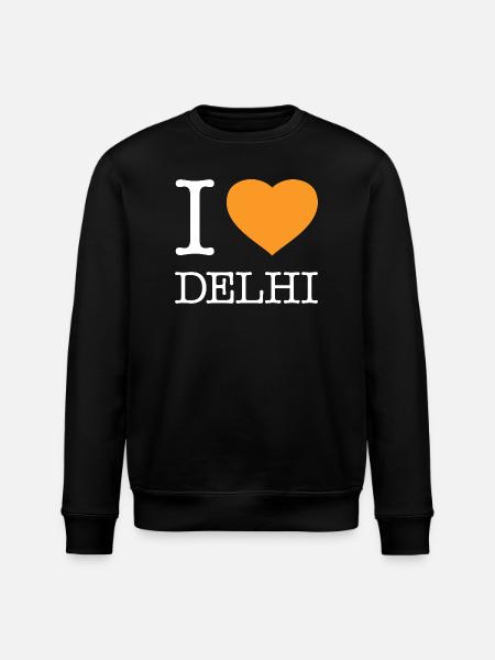 I LOVE DELHI - Stanley/Stella ROLLER Unisex Organic Sweatshirt - black