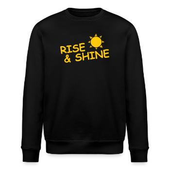 RISE & SHINE - Stanley/Stella Unisex Bio-Sweatshirt ROLLER - Schwarz - Vorne - Nik (191cm)