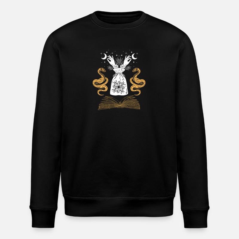 Moonlit Grimoire Serpent Hands - Stanley/Stella ROLLER Unisex Organic Sweatshirt - black