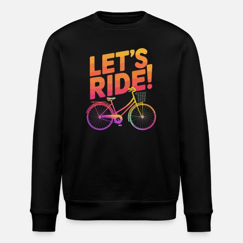 Lebendiges Fahrraddesign - Stanley/Stella Unisex Bio-Sweatshirt ROLLER - Schwarz