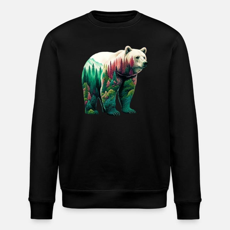 Bear - Stanley/Stella ROLLER Unisex Organic Sweatshirt - black