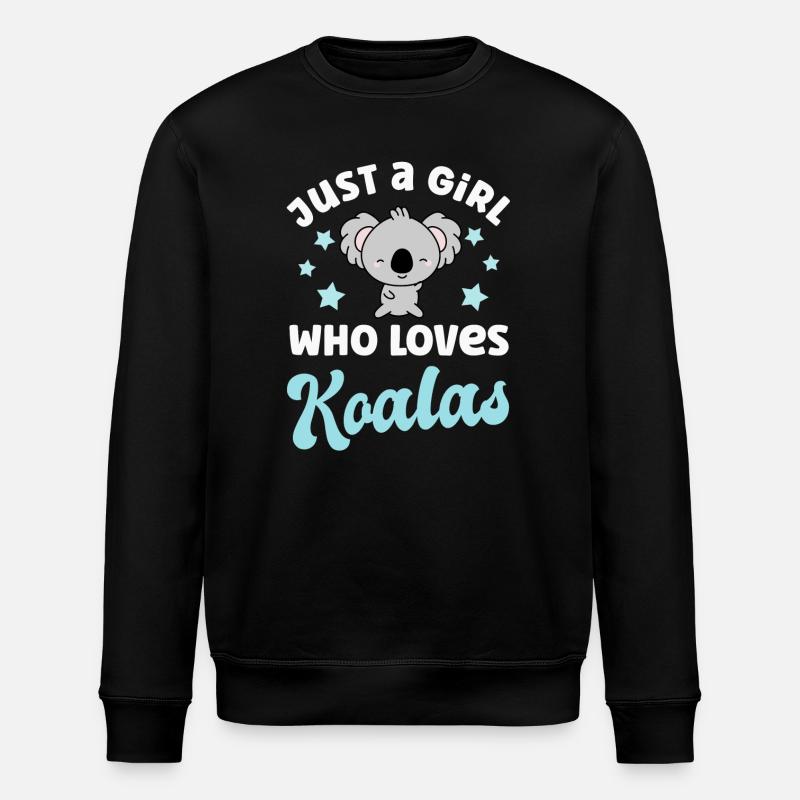 Koala Koalabär - Stanley/Stella Unisex Bio-Sweatshirt ROLLER - Schwarz
