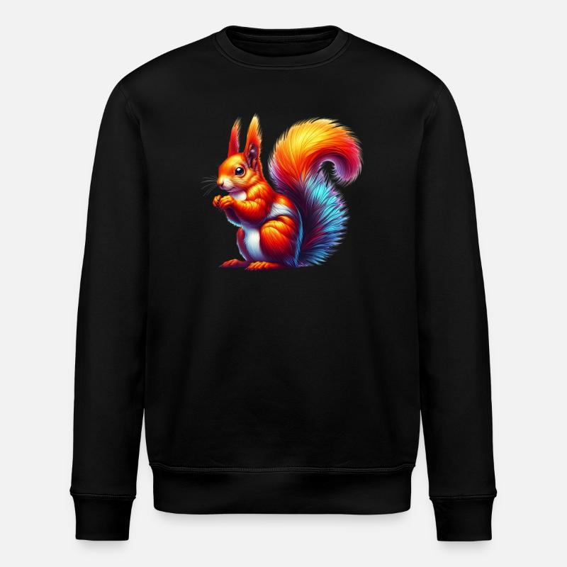 Eichhörnchen - Stanley/Stella Unisex Bio-Sweatshirt ROLLER - Schwarz