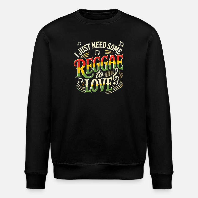 Design reggae jamaïcain - Sweat bio ROLLER Stanley/Stella Unisexe - noir
