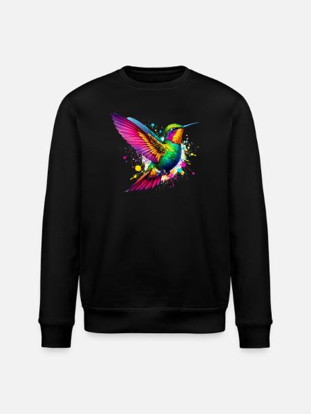 Hummingbird - Stanley/Stella ROLLER Unisex Organic Sweatshirt - black