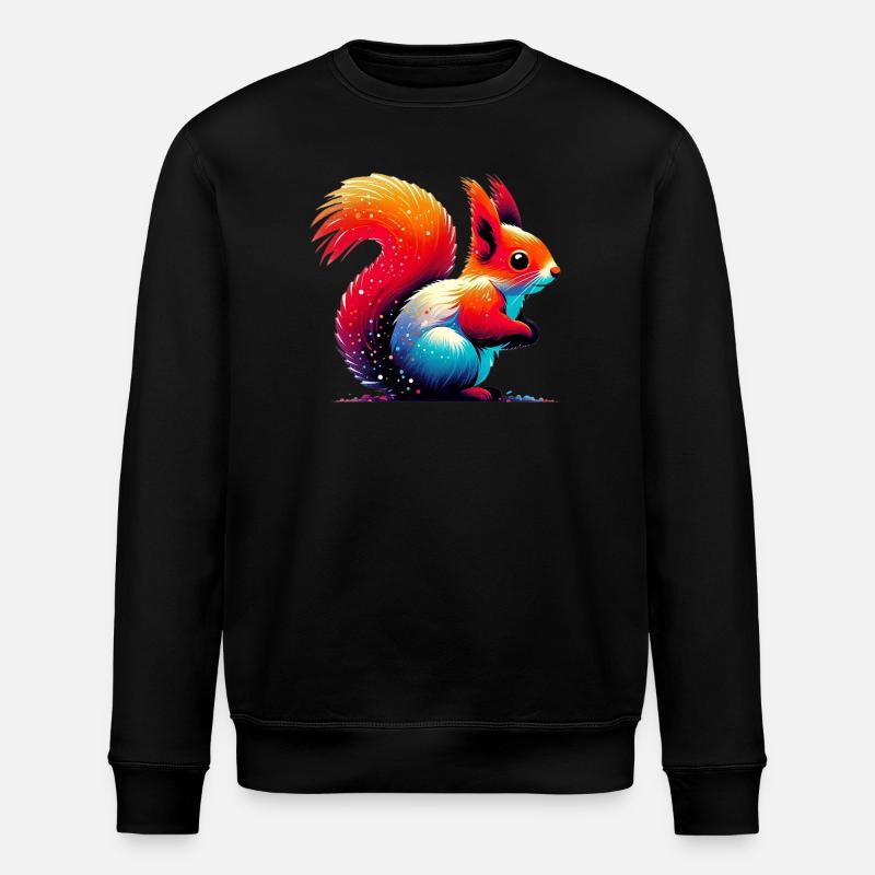 Eichhörnchen - Stanley/Stella Unisex Bio-Sweatshirt ROLLER - Schwarz