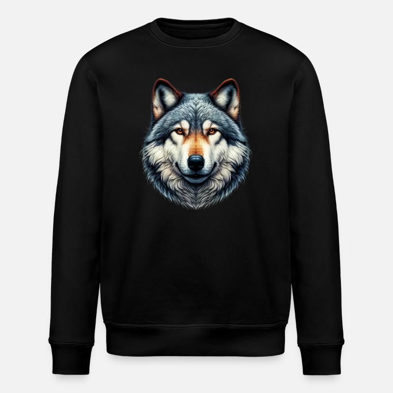 Wolf - Stanley/Stella Unisex Bio-Sweatshirt ROLLER - Schwarz