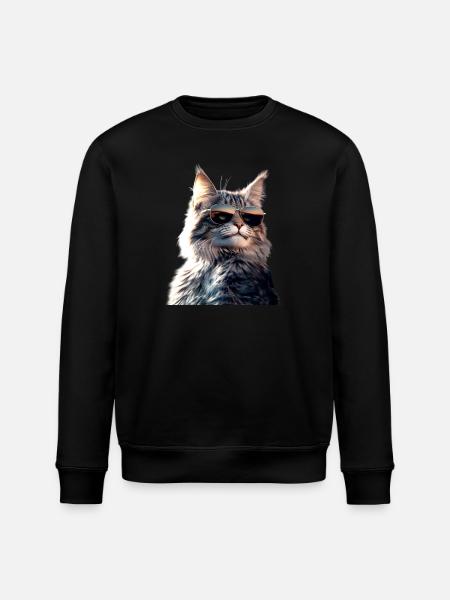 Maine Coon Cat Cat Mom Cat Maine Coon Cats - Stanley/Stella ROLLER Unisex Organic Sweatshirt - black