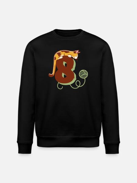 Cat Number 8 - Stanley/Stella ROLLER Unisex Organic Sweatshirt - black