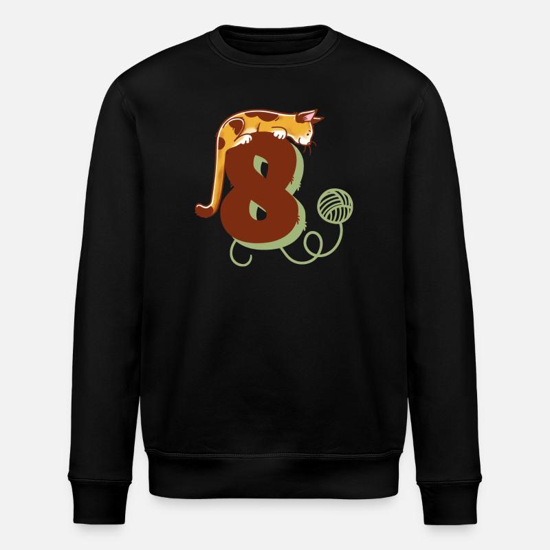 Cat numéro 8 - Sweat bio ROLLER Stanley/Stella Unisexe - noir