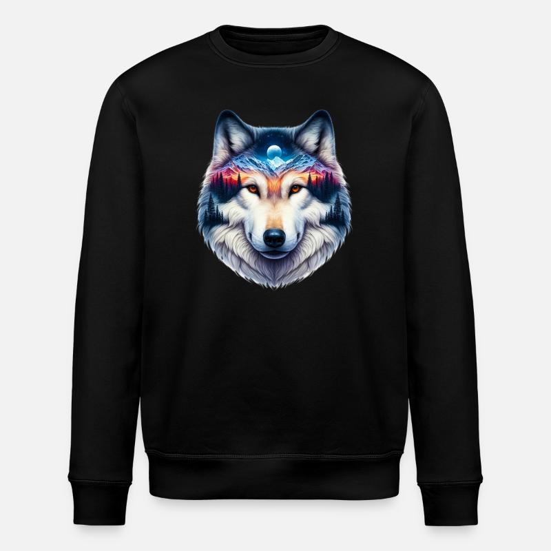 Wolf - Stanley/Stella Unisex Bio-Sweatshirt ROLLER - Schwarz