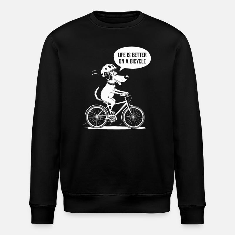 Bicycle Life Better Slogan Design - Sweat bio ROLLER Stanley/Stella Unisexe - noir