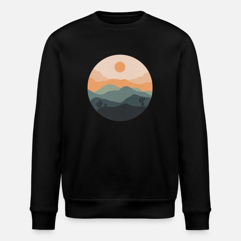 Coucher désert pastel cercle - Sweat bio ROLLER Stanley/Stella Unisexe - noir