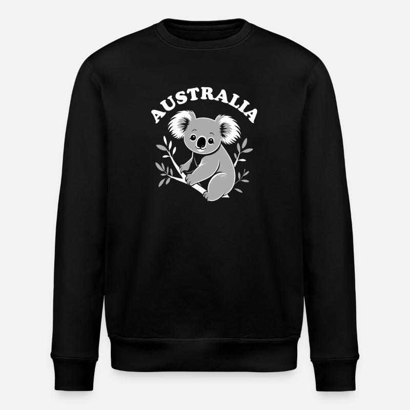 Australien Koala - Stanley/Stella Unisex Bio-Sweatshirt ROLLER - Schwarz