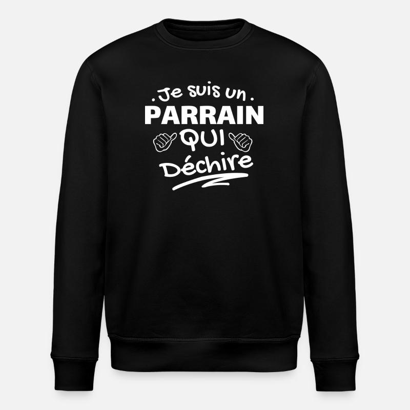 Humour et décontracté - Sweat bio ROLLER Stanley/Stella Unisexe - noir