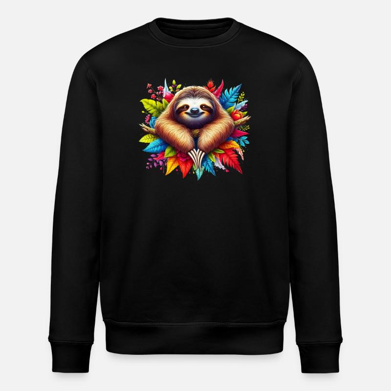 Sloth - Stanley/Stella ROLLER Unisex Organic Sweatshirt - black