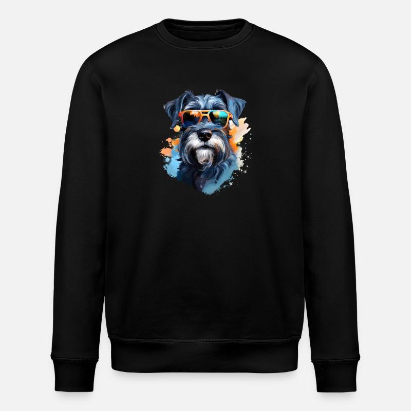 Schnauzer avec lunettes de soleil - Sweat bio ROLLER Stanley/Stella Unisexe - noir