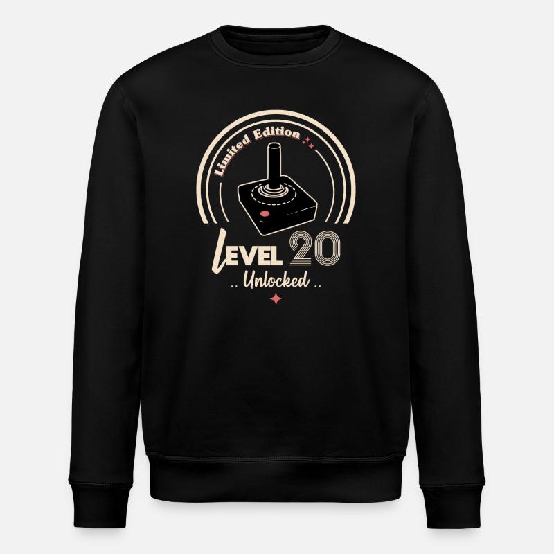 Limitierte Auflage Retro-Joystick-Design - Stanley/Stella Unisex Bio-Sweatshirt ROLLER - Schwarz