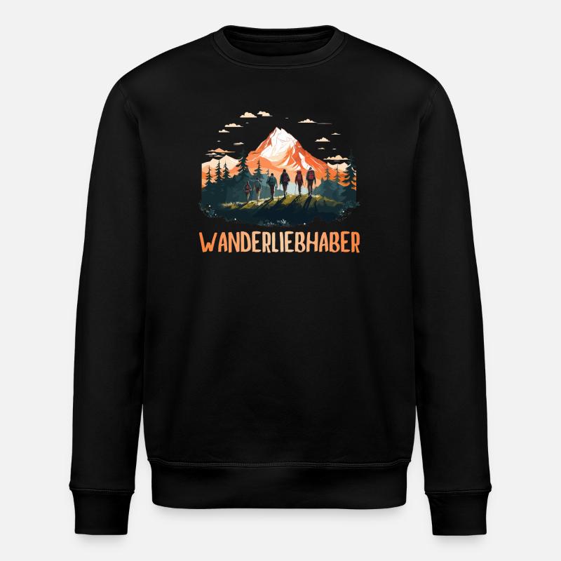 Wanderliebhaber - Stanley/Stella Unisex Bio-Sweatshirt ROLLER - Schwarz