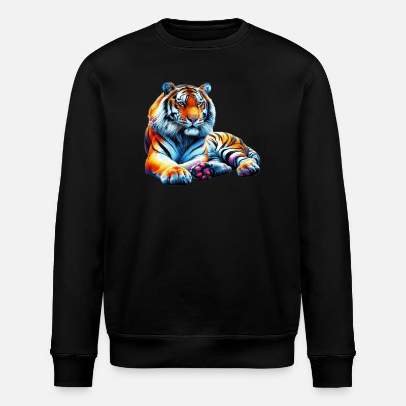 Tiger - Stanley/Stella Unisex Bio-Sweatshirt ROLLER - Schwarz