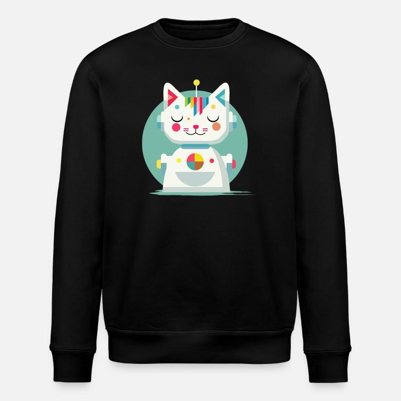 Chat robot géométrique - Illustration créative - Sweat bio ROLLER Stanley/Stella Unisexe - noir