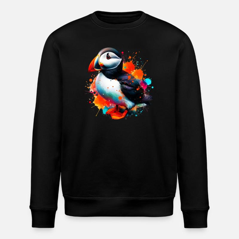 Papageitaucher - Stanley/Stella Unisex Bio-Sweatshirt ROLLER - Schwarz