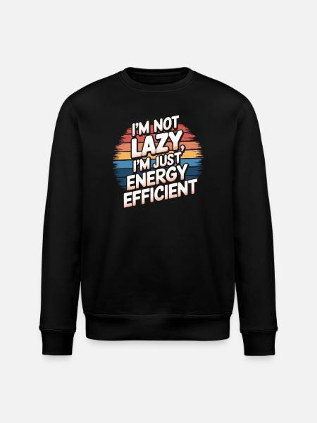 Energetic Anti-Laziness Illustration - Stanley/Stella ROLLER Unisex Organic Sweatshirt - black