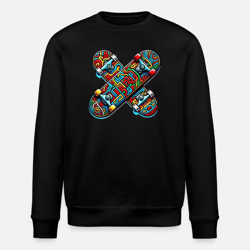 Skateboard - Stanley/Stella ROLLER Unisex Organic Sweatshirt - black