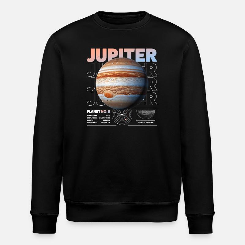 Jupiter details - Stanley/Stella Unisex Bio-Sweatshirt ROLLER - Schwarz