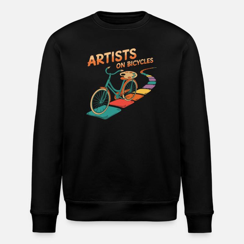 Artists on Bicycles - Stanley/Stella ROLLER Unisex Organic Sweatshirt - black